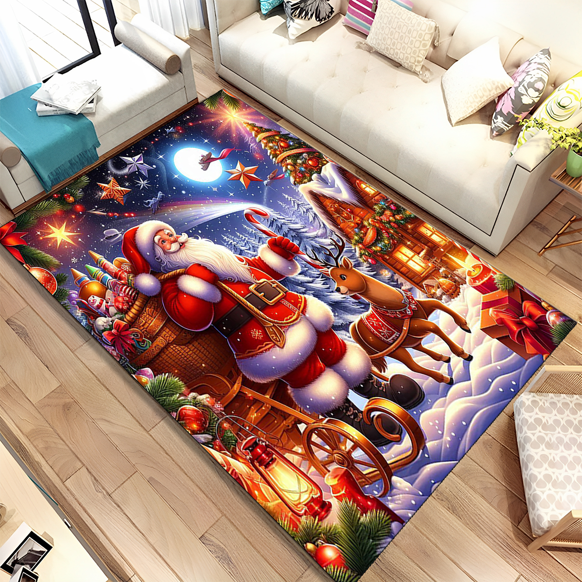 Cute Santa Claus Merry Christm - Commercial Printing For Sale บทวิจารณ์และราคา