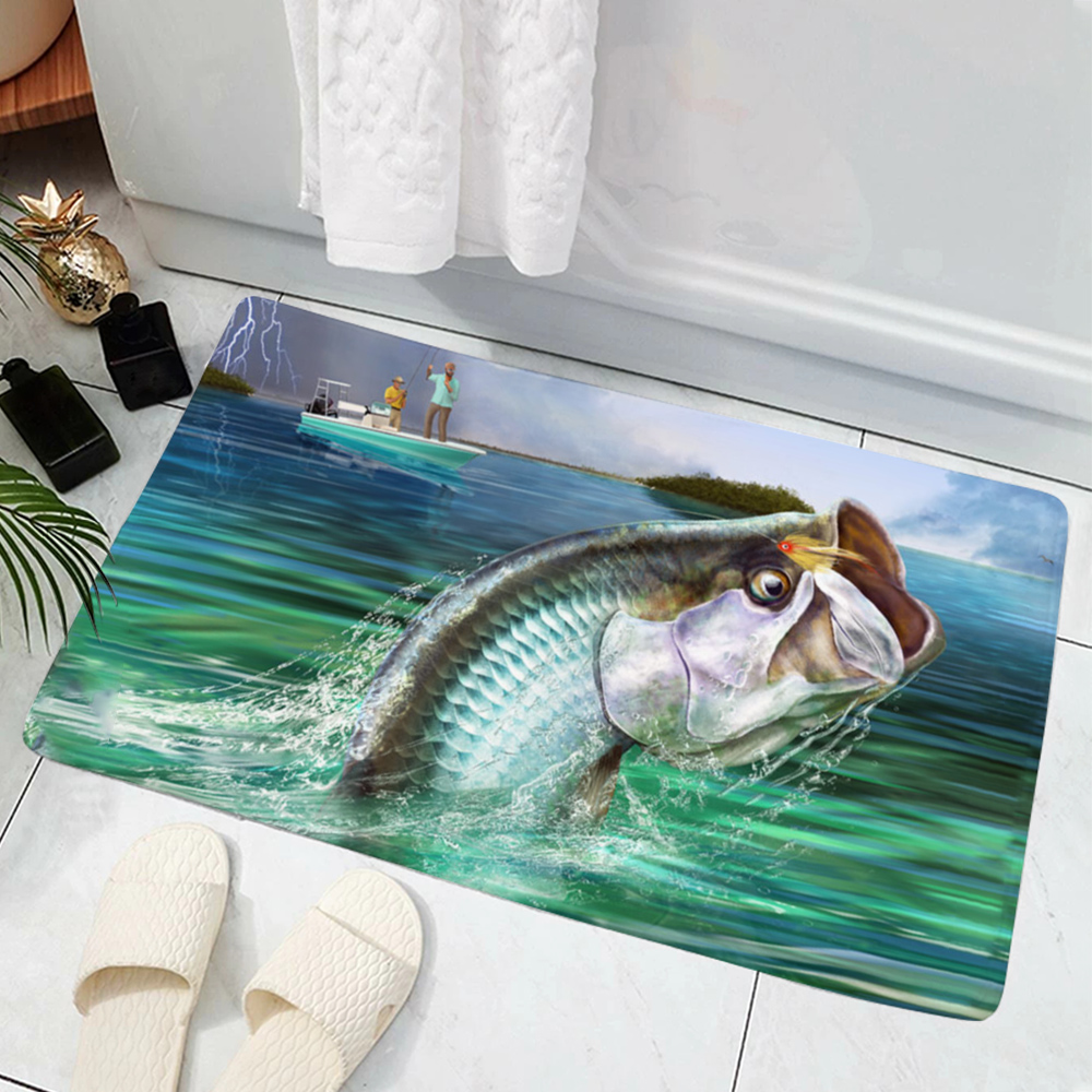 Fish Pattern Mat Hot Sale Mode - Commercial Print Model บทวิจารณ์และราคา