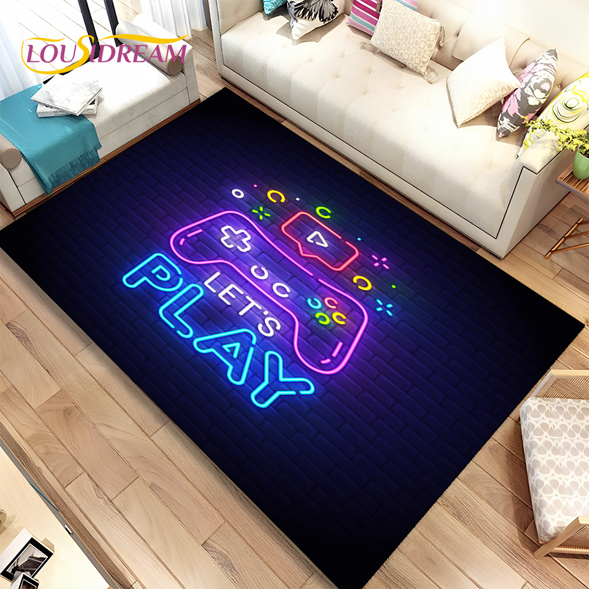 Cartoon Game Gamer Gamepad Rug - Commercial Printing For Sale บทวิจารณ์และราคา