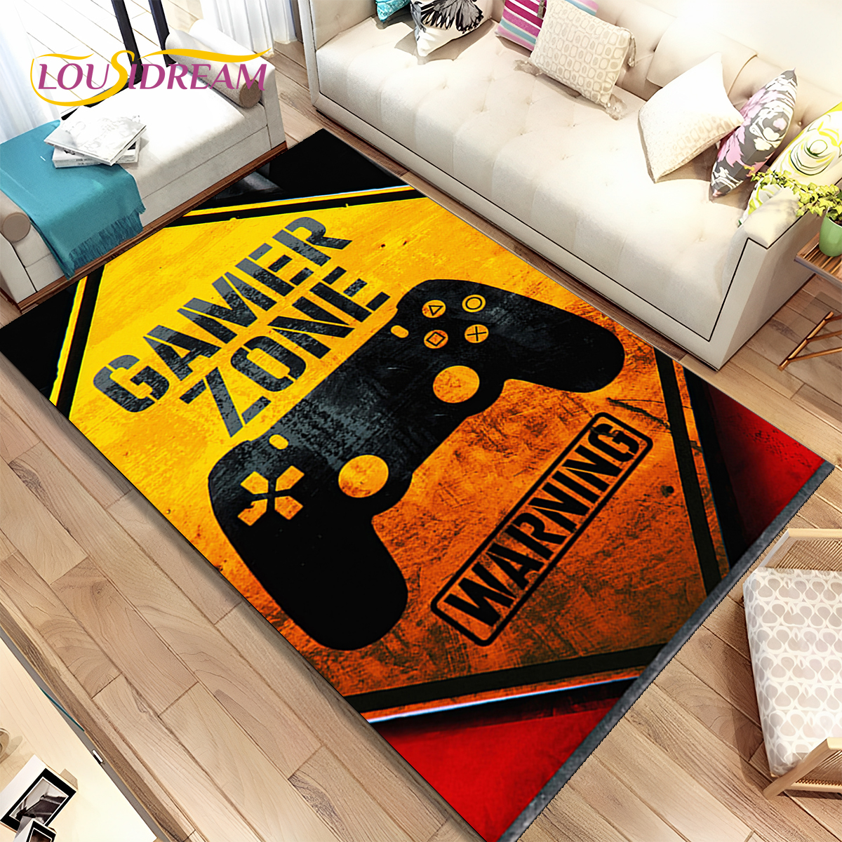 Cartoon Game Gamer Gamepad Rug - Commercial Printing For Sale บทวิจารณ์และราคา