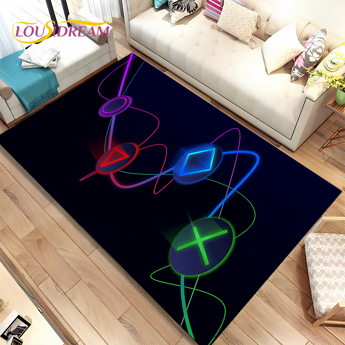 Cartoon Game Gamer Gamepad Rug - Commercial Printing For Sale บทวิจารณ์และราคา
